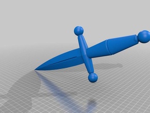 oldgaf dagger props blade weapon 3d print model - Mito3D