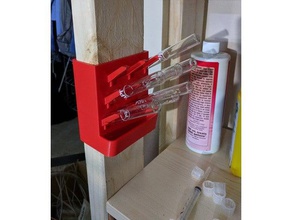 api aquarium test kit vial drainholder clips onto 2x4 pets drainage fish tank water wood 3d print model - Mito3D