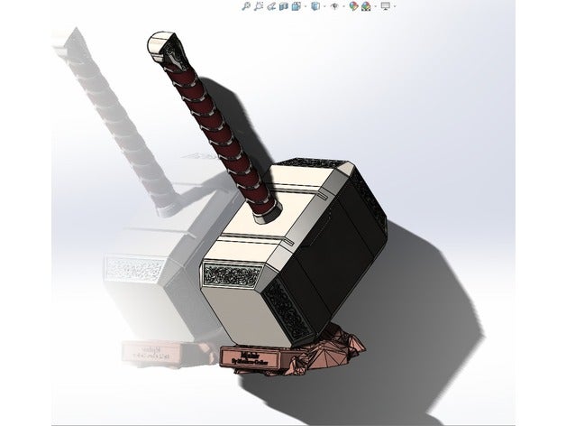 thors hammer 20 mjolnir modelos 3D print model - Mito3D