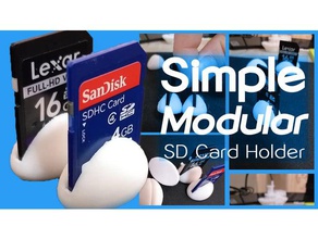 modular simple titular de la tarjeta sd herramienta los titulares cajas 3d print model - Mito3D