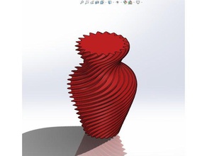 twist vase l'art 3d print model - Mito3D