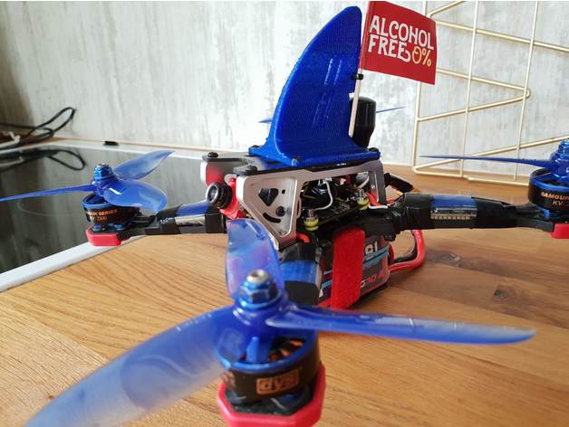 grenouille lite sharkfin antenne protecteur rc des véhicules fpv racer transtec 3D print model - Mito3D