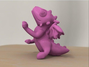 yetiştirme sevimli ejderha hayvanlar 3d print model - Mito3D