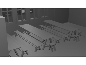 taverna arredo tavolo panca stooly cosa modello 3d print model - Mito3D