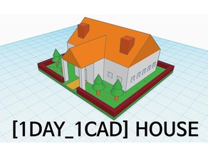 1gün 1cad evi binalar yapılar inşaat serin tasarım modelleme güzel tinkercad sıcak 3d print model - Mito3D