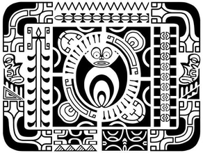 ordinateur portable couvercle du dos des signes les logos archipel marquises de tatouage tribal 3d print model - Mito3D