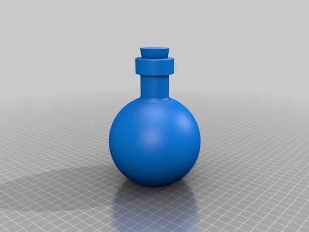 potion bottle decor health magic mana 3D print model - Mito3D