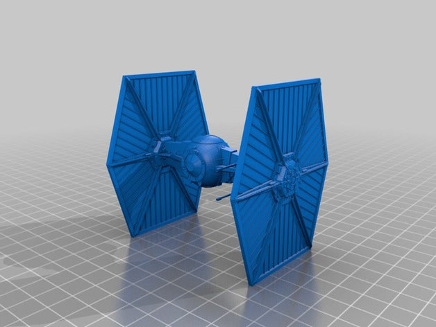 tierb pesado starfighter modelos las naves de star wars caza tie 3D print model - Mito3D