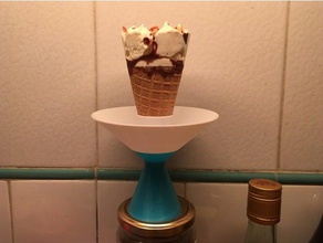 3D Printable Ice Cream Cone Holder by Alex Fubini