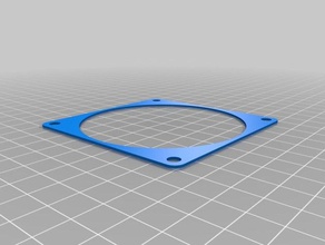 80 mm square fan gasket electronics customized 3d print model - Mito3D