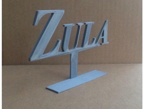 zula logotipo de jogo jogos chaveiro suporte 3d print model - Mito3D