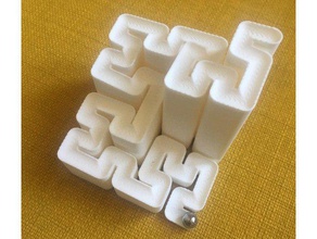 hilbert-Kurve Marmor ausgeführt mechanisch ist - Spielzeug geometrie Marmor-track Rampen 3d print model - Mito3D