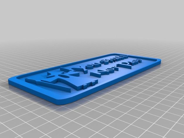 you shall not pass sign 3d printing door gandalf lotr 3D print model - Mito3D