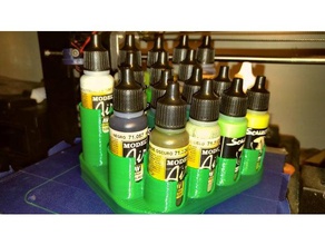 paint bottle rack vallejo scale75 17 ml art tools 3d print model - Mito3D