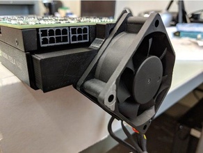 tesla k40 fan shroud parts 60mm cooling gpu nvidia 3d print model - Mito3D
