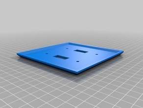 doubleswitchwallplate Haushalt angepasst 3d print model - Mito3D