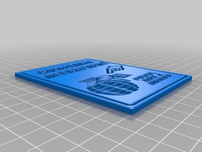 dipartimento denuncia di placca i segni loghi preventivo preventivi 3d print model - Mito3D