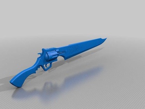 squalls gunblade final fantasy 8 props greiver leonhart sword 3d print model - Mito3D