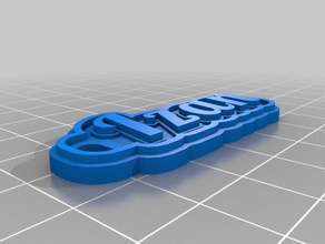 izan keychain signs logos customized 3d print model - Mito3D