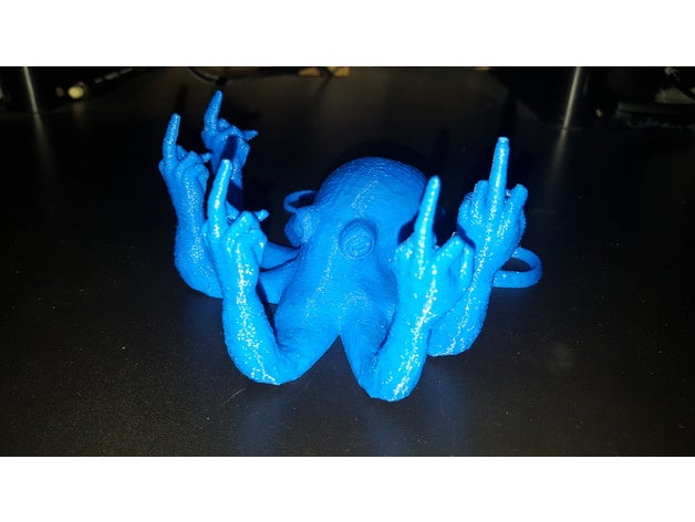 fucktopus fácil de impressão mãos esculturas 3D print model - Mito3D