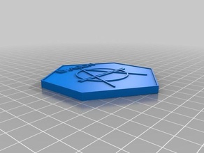 don diablo dj logo exagon 3d printing dji key 3d print model - Mito3D