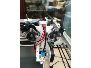 carriage dual color print 3d printer parts e3d cyclops hypercube 3d print model - Mito3D