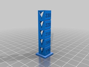 temptower pla 190-230 3d printing tests customized 3d print model - Mito3D
