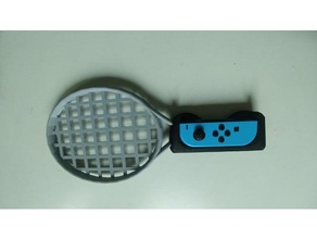 nintendo switch tennis racket 3d printing game joy-con joycon grip mario super 3d print model - Mito3D