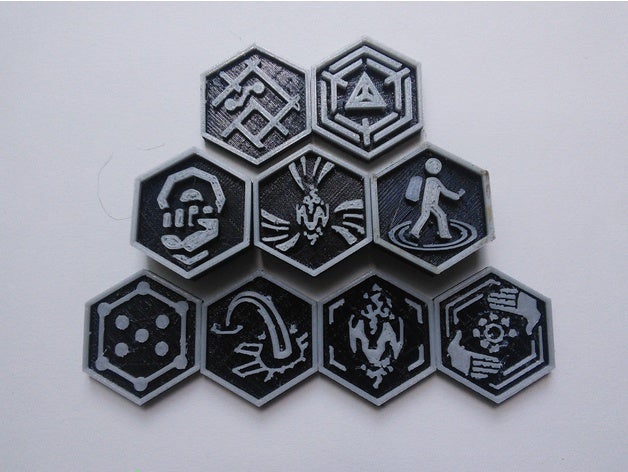 ingress achievement badges coins 3D print model - Mito3D