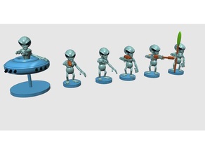 gri baskın yaratıklar uzaylı uzaylılar scifi wargaming 3d print model - Mito3D