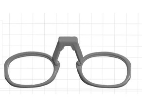 remix çocuk lensler arasında 10mm daha dar nonny maske Kare gözlük 3d print model - Mito3D