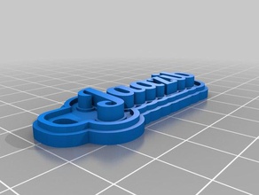 lalala de porte-clés personnalisé 3d print model - Mito3D