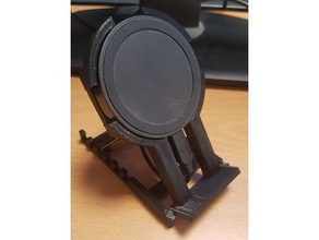 phone stand space 7cm diameter qi charger electronics cellphone cell mobile holder wireless 3d print model - Mito3D