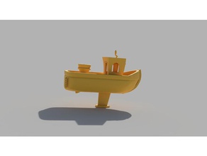 benchy style tugboat balloon power v2 vehicles boat 3d print model - Mito3D