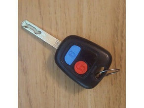 reemplazo de la llave del coche botones citroen c1, toyota aygo peugeot 107 vehículos electrónica logitech c170 parte 3d print model - Mito3D