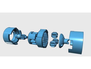 planetary gearbox engineering gears 3d print model - Mito3D