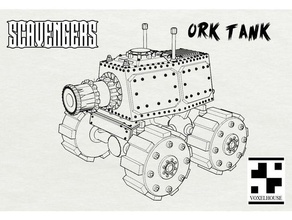 orc steam tank 20 scavengers wargame toy accessories 10mm 28mm steampunk tanks vehicle wargames wargaming warhammer warhammer40k 40k 3d print model - Mito3D