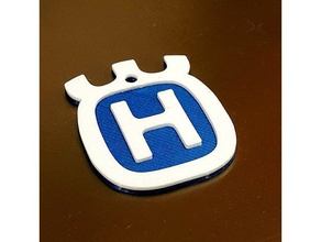 husqvarna logo keychain keychains 3d print model - Mito3D