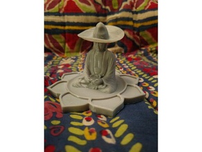 tranquilsiesta sculptures buddah le bouddha bouddhisme de lotus fleur sombrero 3d print model - Mito3D