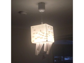 minecraft ghast lamp batten fix decor screw lampshade light 3d print model - Mito3D