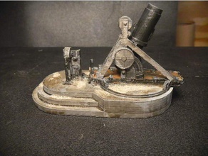 fallout 4 mortar 3d printing 28mm artillery post-apocalyptic scatter terrain wargame 3d print model - Mito3D