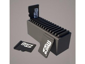 Mikro-sd Karte Schlitz-Halter computer Fall microsd Veranstalter slots usb 3d print model - Mito3D