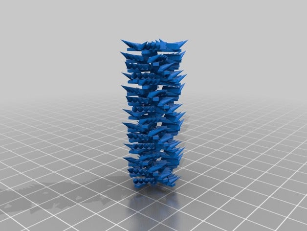 spined-up design 2 3d printing art 3D print model - Mito3D