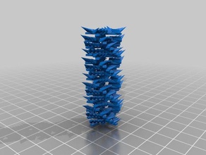 spined-up design 2 3d printing art 3d print model - Mito3D