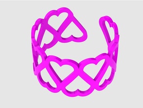 del corazón de la pulsera sagrado pulseras 3d print model - Mito3D