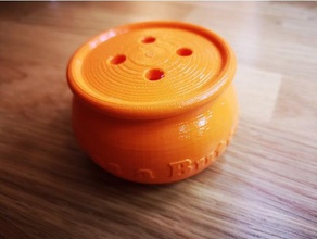 bouton de la boîte pot boite &agrave boutton les conteneurs 3d print model - Mito3D