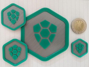 turtlecoin i segni loghi altcoin coaster cryptocurrency keychain token 3d print model - Mito3D