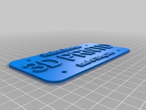3dprntd license plate costume customized 3d print model - Mito3D