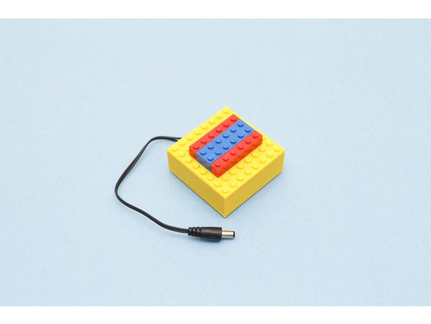 lego batería compatible caso diy adafruit soporte de la 3D print model - Mito3D