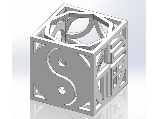 chinese culture decorative cube art 3D print model - Mito3D